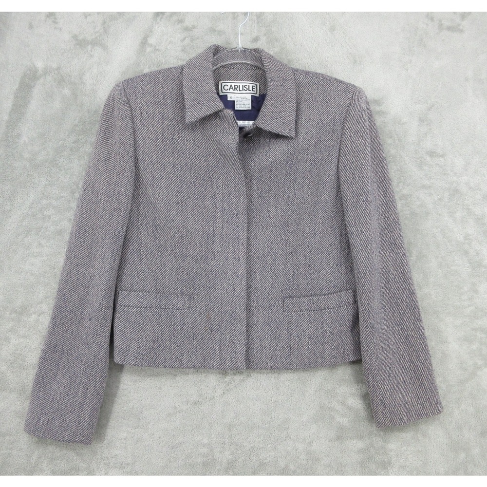 Vintage Carlisle Jacket Womens Size 6 Wool Blend Quiet Luxury Office Career